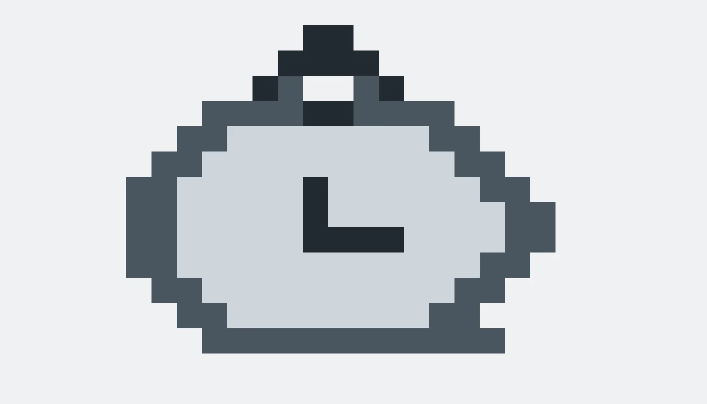 Pixel drawing of a stopwatch