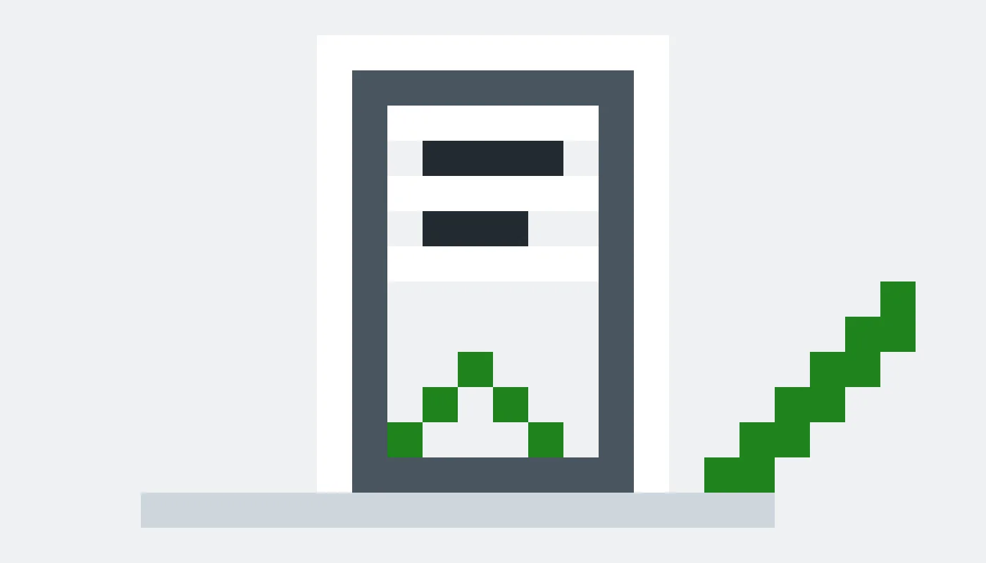 Pixel drawing of a checklist sheet with a large tick beside it